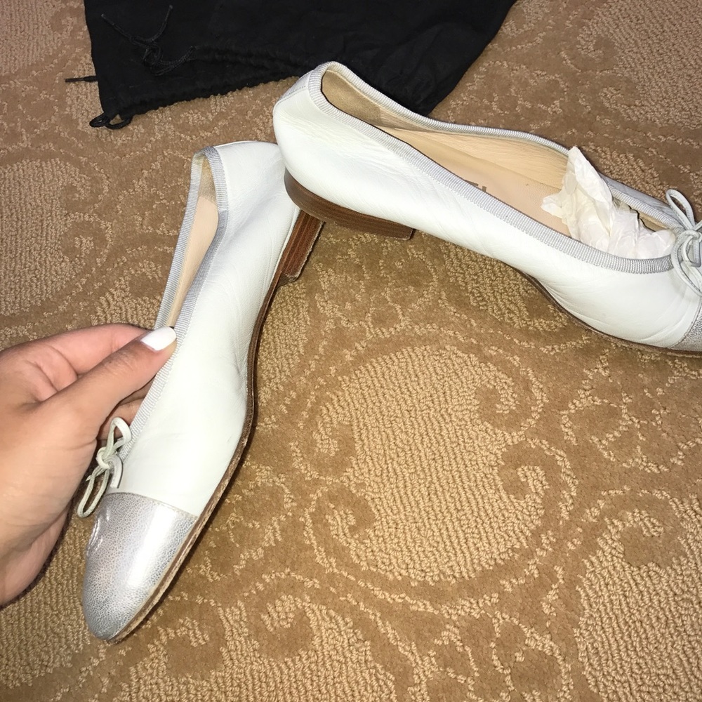 Chanel ballerina flats light blue silver toe cap - Picture 8 of 16